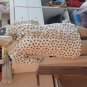 Off shoulder ivory dress